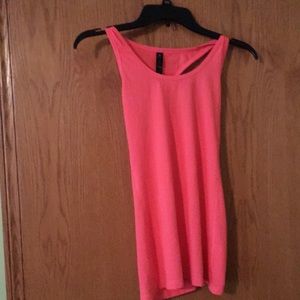 Coral athletic tank top